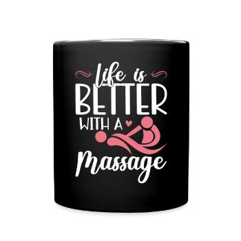 Massothérapeute Thérapie Masseuse Appréciation - Mug uni - noir - Devant