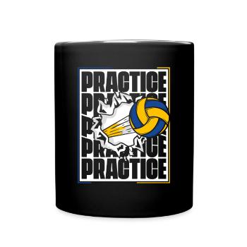 Practice Volleyball Player Volleyball Freak - Full Colour Mug - black - Front