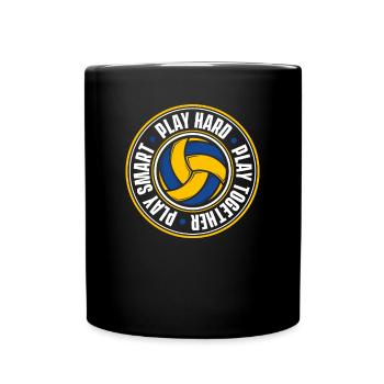 Jouer dur ensemble Smart Volleyball Player Volleyball - Mug uni - noir - Devant