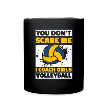 I Coach Girls Volleyball Volleyball Player - Full Colour Mug - black - Front