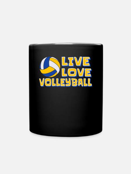 Live Love Volleyball Joueur de volley-ball Volley-ball - Mug uni - noir