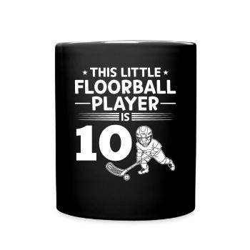 10th Birthday Floorball Player Kids Floorball Play - Tasse einfarbig - Schwarz - Vorne
