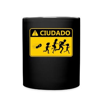 Cuidado La Chancla Mexico Puerto Rico Country - Full Colour Mug - black - Front