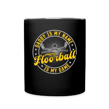 Floorball Daddy Floorball Player Daddy Floorball - Tasse einfarbig - Schwarz - Vorne