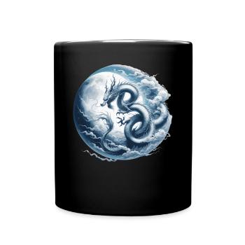 Dragon Moon Chinese Dragon Zodiac Symbol - Full Colour Mug - black - Front