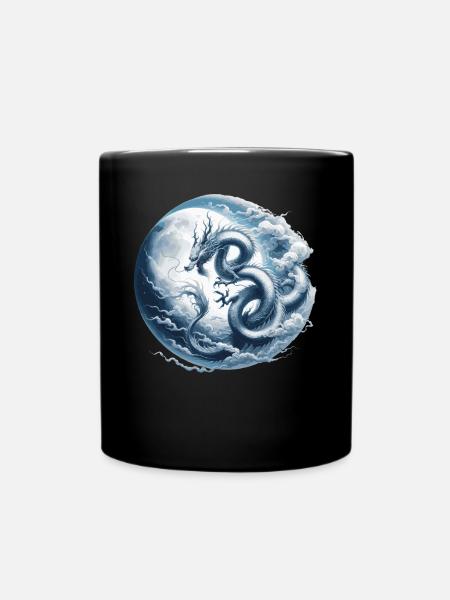Dragon Lune Dragon Chinois Dragon Symbole Du Zodiaque - Mug uni - noir