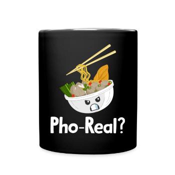 Vietnamesische Nudelsuppe Asiatisches Essen - Tasse einfarbig - Schwarz - Vorne