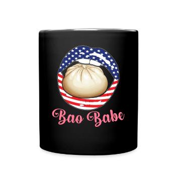Dim Sum Brötchen Chinesisches Essen - Tasse einfarbig - Schwarz - Vorne