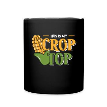 Producteur de maïs c’est mon Crop Top Duster Farmhouse - Mug uni - noir - Devant