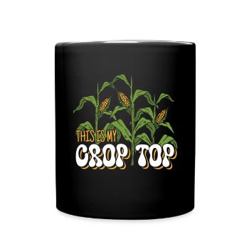 Producteur de maïs c’est mon Crop Top Duster Farmhouse - Mug uni - noir - Devant