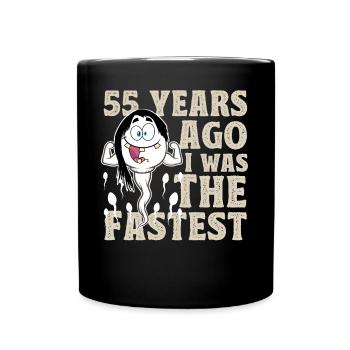 55e anniversaire dictons drôles - Mug uni - noir - Devant