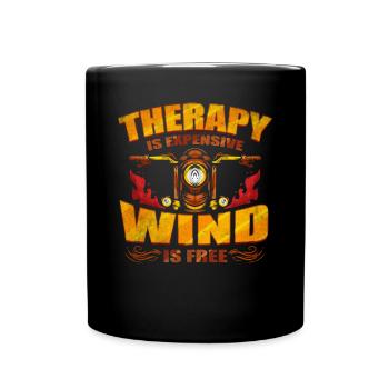 La thérapie coûte cher - Wind Is Free Biker - Mug uni - noir - Devant
