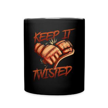 Keep It Twisted Biker - Full Colour Mug - black - Front