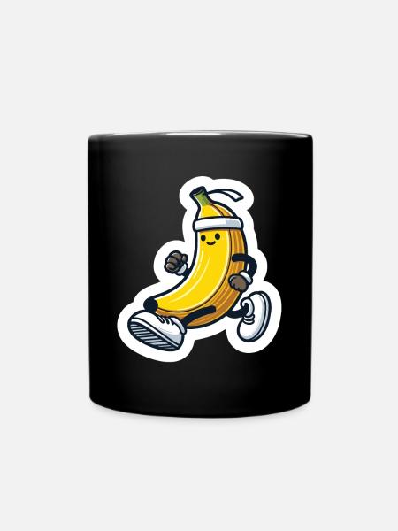 Banane sportive - Mug uni - noir
