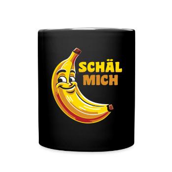 Bananen-Style: Lässig & Lecker - Tasse einfarbig - Schwarz - Vorne