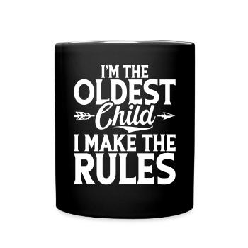 Oldest Child Gifts - Full Colour Mug - black - Front