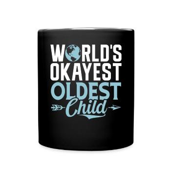 Oldest Child Gifts - Full Colour Mug - black - Front
