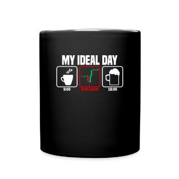 Mon Day Trading Trader Parfait - Mug uni - noir - Devant