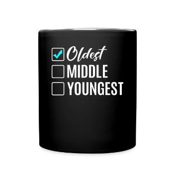 Oldest Child Gifts - Full Colour Mug - black - Front