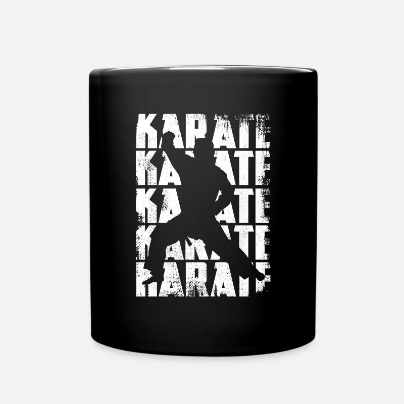 Lustiges Karate - Tasse einfarbig - Schwarz