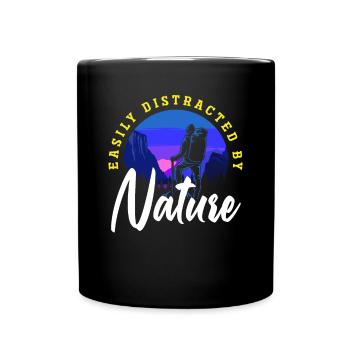 Funny Hiking Gift - Full Colour Mug - black - Front
