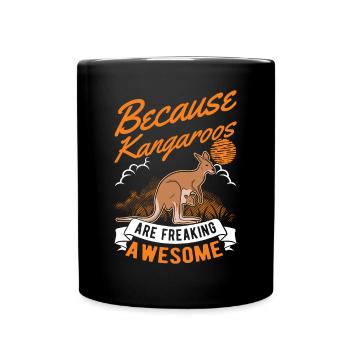 Parce que les kangourous sont des kangourous vraiment géniaux - Mug uni - noir - Devant