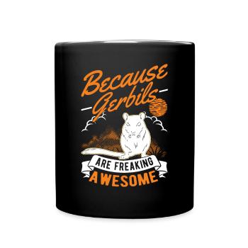 Gerbille Rennratte Rennmaus - Mug uni - noir - Devant
