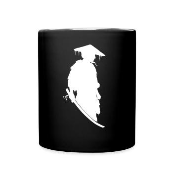 Japanese Warrior Moon Mysticism Gift - Full Colour Mug - black - Front