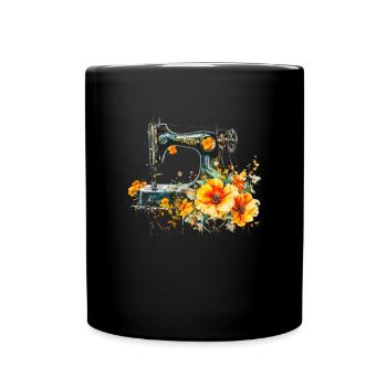 Sewciopath, Quilting sewing - Tasse einfarbig - Schwarz - Vorne