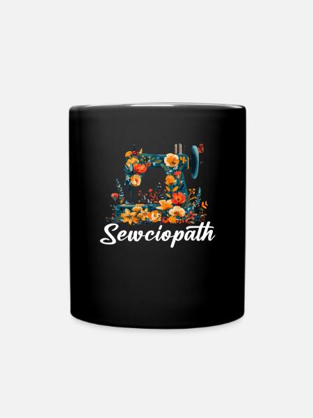 Sewciopath, Quilting sewing - Tasse einfarbig - Schwarz