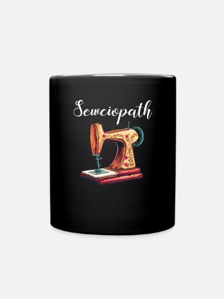 Sewciopath, Quilting sewing - Tasse einfarbig - Schwarz