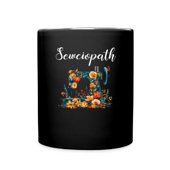 Sewciopath, Quilting sewing - Tasse einfarbig - Schwarz - Vorne