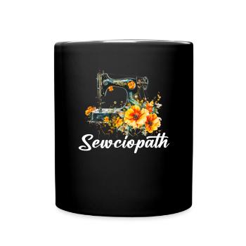 Sewciopath, Quilting sewing - Tasse einfarbig - Schwarz - Vorne