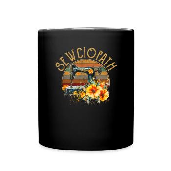 Sewciopath, Quilting sewing - Tasse einfarbig - Schwarz - Vorne