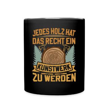 Carpenter Boat Builder Woodworking Saying - Full Colour Mug - black - Front