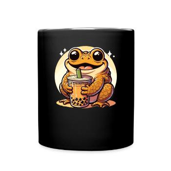 Crapauds kawaii Bubble Tea Boba Crapaud - Mug uni - noir - Devant