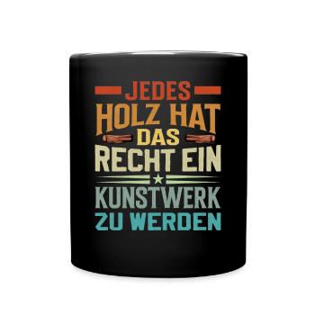 Carpenter Boat Builder Woodworking Saying - Full Colour Mug - black - Front