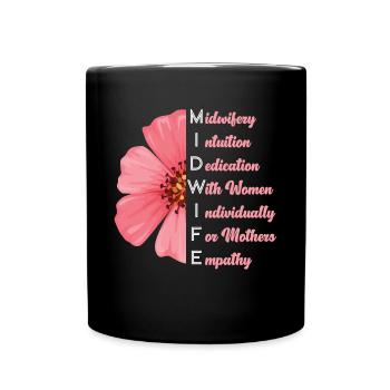 Infirmière sage-femme accoucheuse - Mug uni - noir - Devant