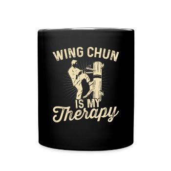 Wing Chun is my Therapy - Full Colour Mug - black - Front