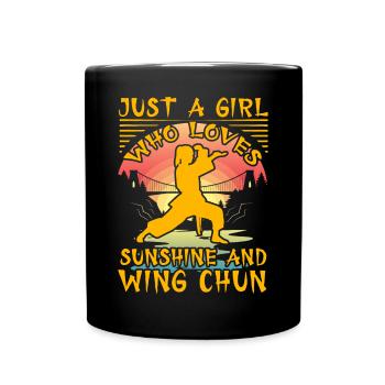juste une fille qui aime le soleil et le Wing Chun - Mug uni - noir - Devant