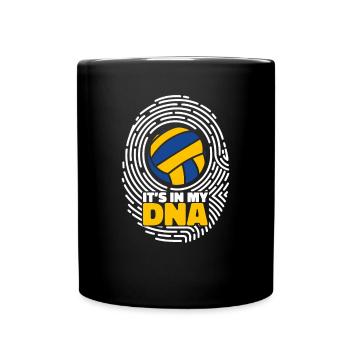 It's In My DNA Volleyballspieler Volleyballfreak - Tasse einfarbig - Schwarz - Vorne