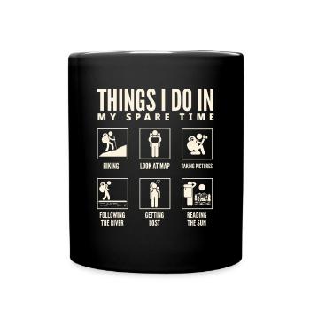 Funny Hiking Gift - Full Colour Mug - black - Front