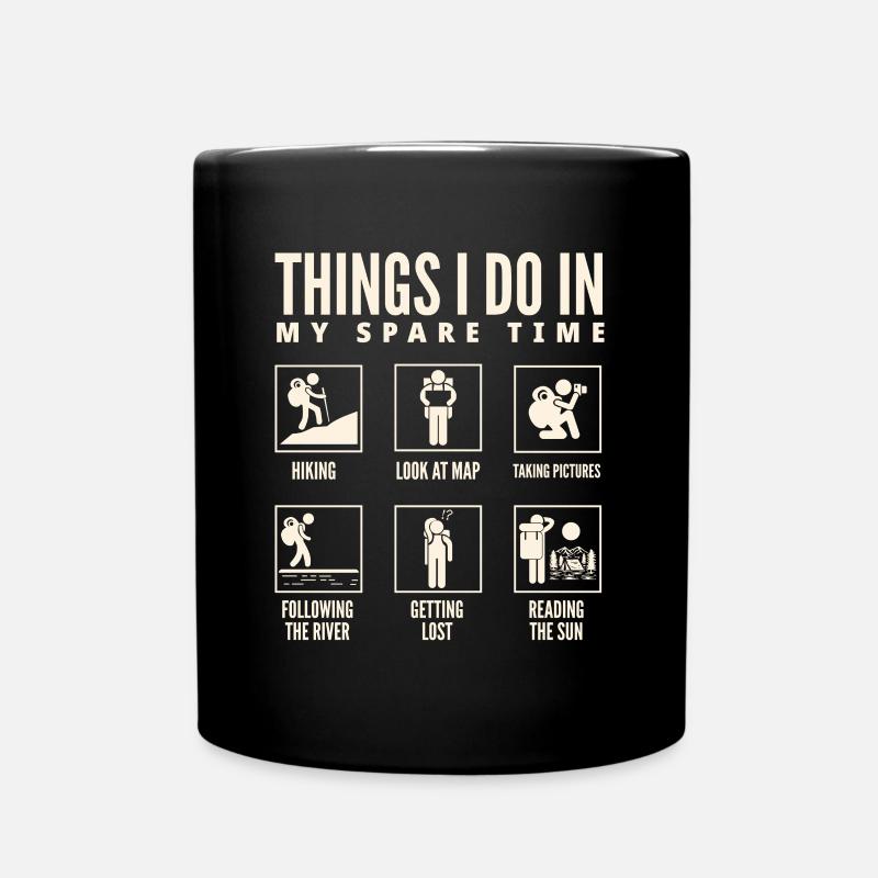 Lustiges Wandern Geschenk - Tasse einfarbig - Schwarz