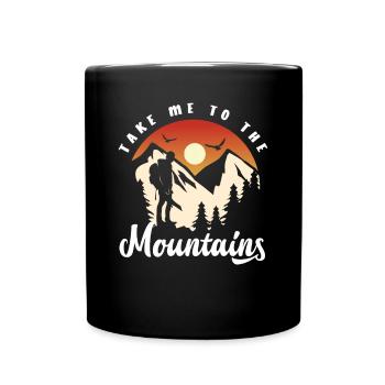 Funny Hiking Gift - Full Colour Mug - black - Front