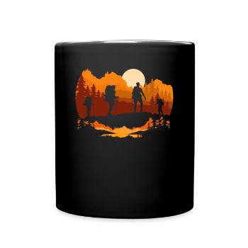 Funny Hiking Gift - Full Colour Mug - black - Front