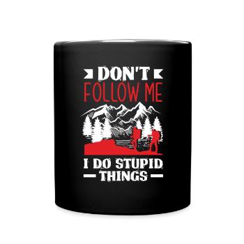 Funny Hiking Gift - Full Colour Mug - black - Front