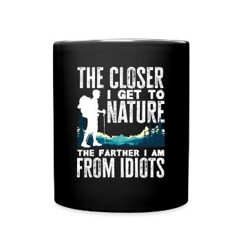 Funny Hiking Gift - Full Colour Mug - black - Front