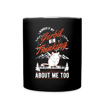 Gerbil Gift Mongolian Gerbil Gerbil - Full Colour Mug - black - Front