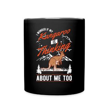 Australian Kangaroo Australia Kangaroo - Full Colour Mug - black - Front