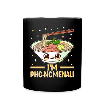 Vietnamesische Nudelsuppe Asiatisches Essen - Tasse einfarbig - Schwarz - Vorne